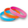 Debossed Silicone Bracelet (1/2")